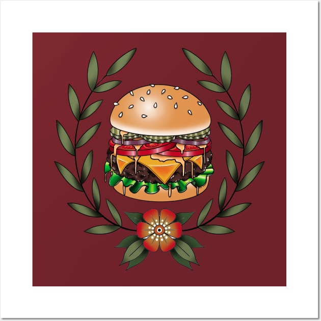 Cheeseburger Wall Art by Canvas Culture Tattoo & Art Studio